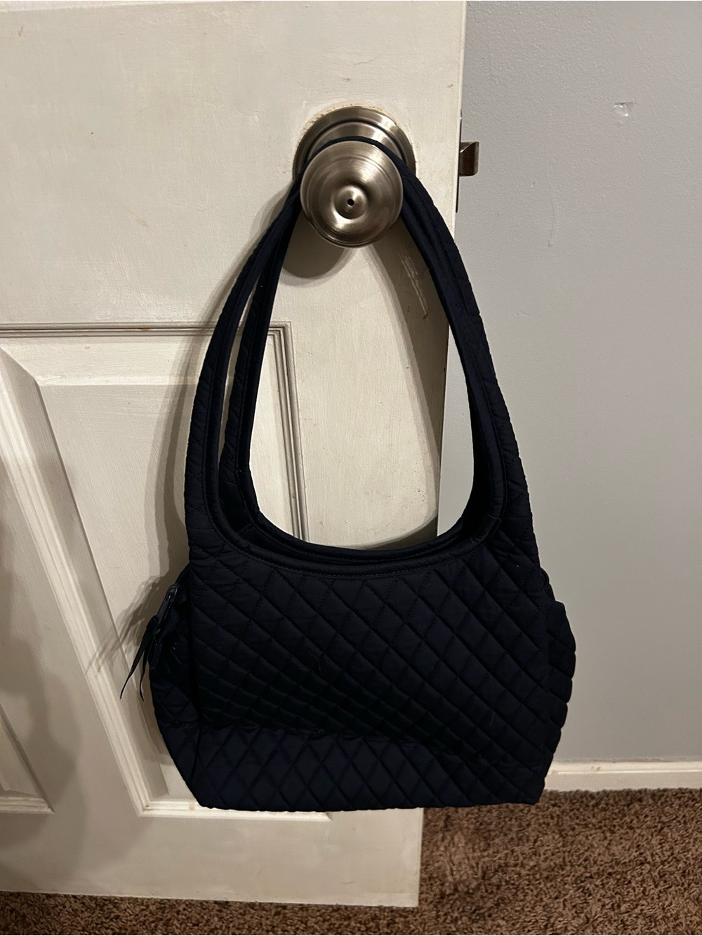 Vera Bradley Quilted Shoulder Bag in Navy